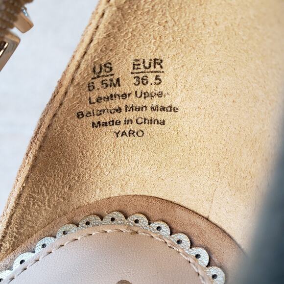 Sam Edelman Yaro Block Heel Sandal Womens 6.5 Oatmeal Suede Casual Chic Summer - Picture 8 of 9